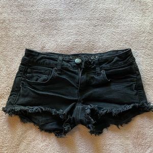 Black Denim Shorts